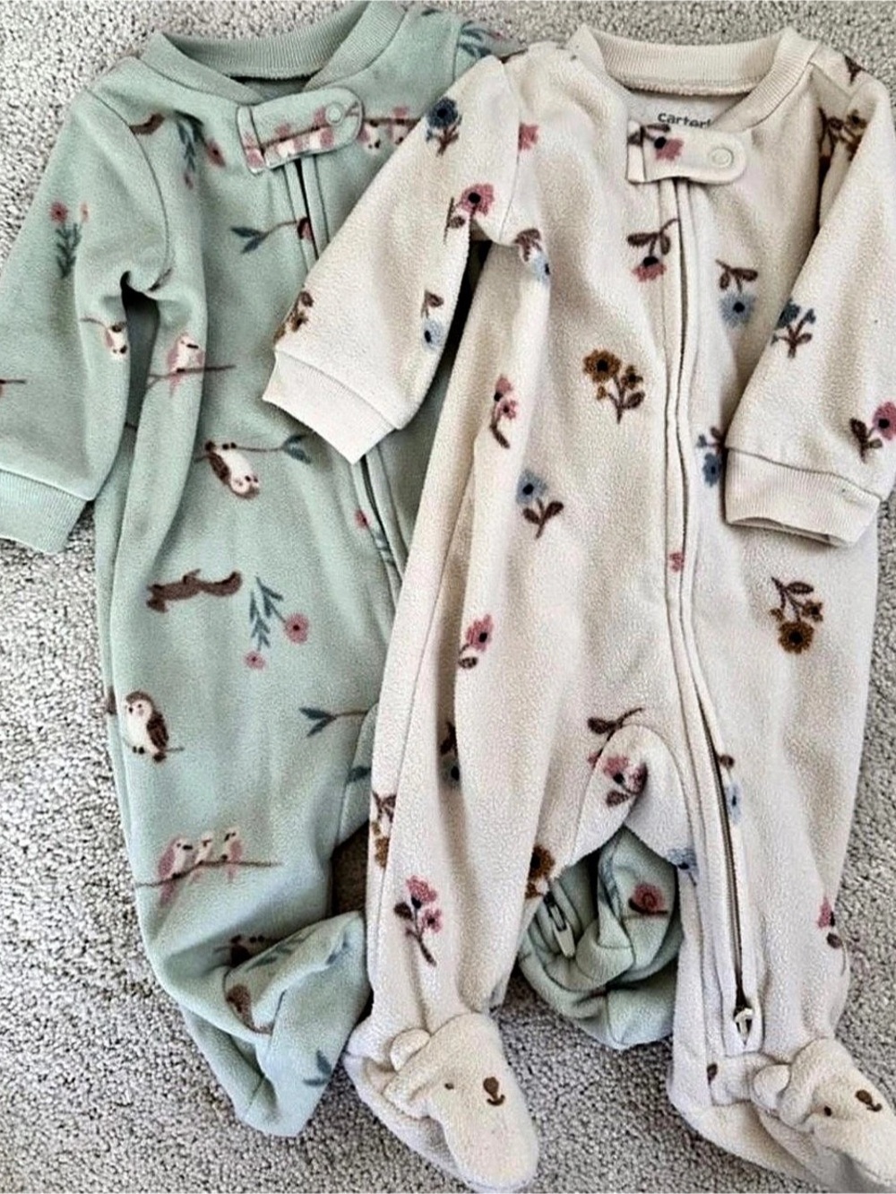 4 Carter's Microfleece Sleep & Play Baby Footie Pajamas